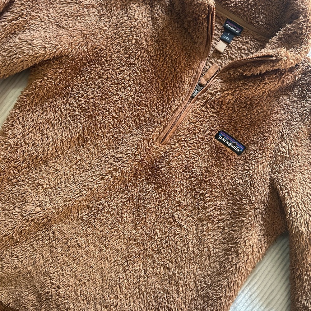 Patagonia Tan Fleece Half-Zip Pullover